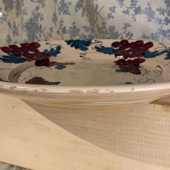 VTG Italian Pottery LS Lamas 14" Hand-Painted Serving Platter MCM - Picture 9 of 9